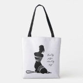 Shibari touwen cadeau gepersonaliseerd tote bag (Achterkant)