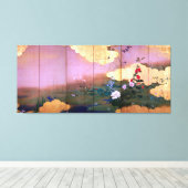 Shibata Zeshin Flowers en Birds of Four Seasons Canvas Afdruk (Insitu (Houten vloer))