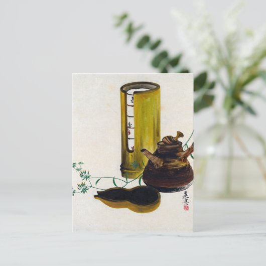 Shibata Zeshin Sencha Tea Set Briefkaart (Staand voorkant)