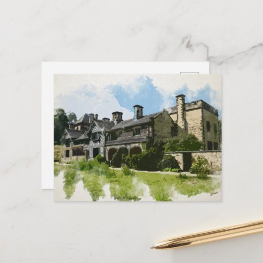 Shibden Hall, Halifax Briefkaart (Voorkant / Achterkant in situ)