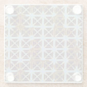 Shibori Abstract Art Pattern Decor Glass Onderzett Glazen Onderzetter (Achterkant)