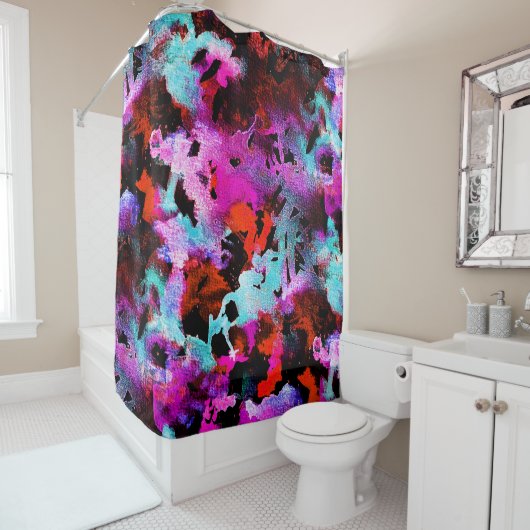 Shibori Batik: Kleurstof met verloopstropdas van W Douchegordijn (In situ)