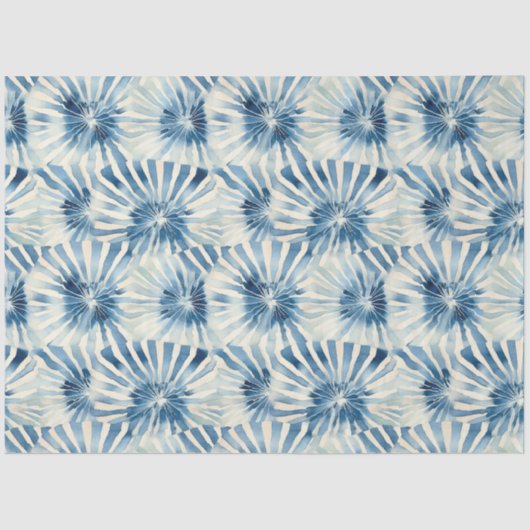 Shibori Blauw Japans Textiel Art No 9 Tissuepapier (Voorkant)