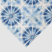 Shibori Blauw Japans Textiel Art nr. 10 Tissuepapier (Detail)