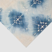 Shibori Blauw Japans Textiel Art nr. 11 Tissuepapier (Detail)