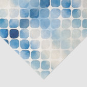 Shibori Blauw Japans Textiel Art nr. 12 Tissuepapier (Detail)