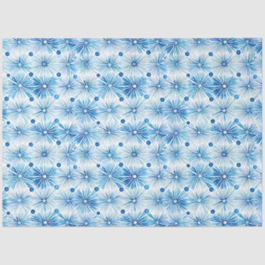 Shibori Blauw Japans Textiel Art nr. 18 Tissuepapier (Voorkant)