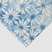 Shibori Blauw Japans Textiel Art nr. 3 Tissuepapier (Detail)