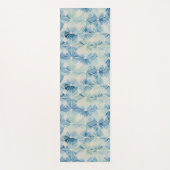 Shibori Blauwe Tie Dye Japan Traditioneel Patroon Yogamat (Voorkant)