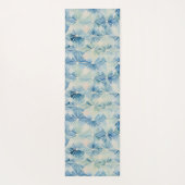 Shibori Blauwe Tie Dye Japan Traditioneel Patroon Yogamat (Achterkant)
