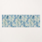 Shibori Blauwe Tie Dye Japan Traditioneel Patroon Yogamat (Voorkant (horizontaal))