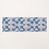 Shibori Blauwe Tie Dye Japan Traditioneel Patroon  Yogamat (Achterkant (horizontaal))