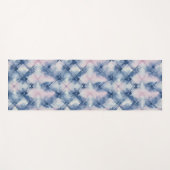 Shibori Blauwe Tie Dye Japan Traditioneel Patroon  Yogamat (Voorkant (horizontaal))