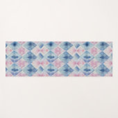 Shibori Blauwe Tie Dye Japan Traditioneel Patroon  Yogamat (Voorkant (horizontaal))