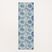 Shibori Blauwe Tie Dye Japan Traditioneel Patroon Yogamat (Voorkant)