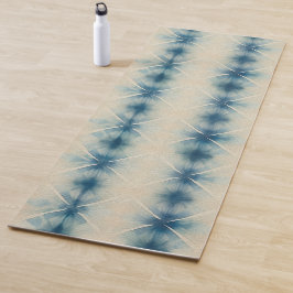 Shibori Blauwe Tie Dye Japan Traditioneel patroon  Yogamat