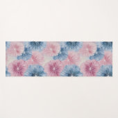 Shibori Blauwe Tie Dye Japan Traditioneel Patroon  Yogamat (Voorkant (horizontaal))
