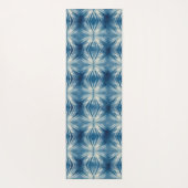 Shibori Blauwe Tie Dye Japan Traditioneel Patroon  Yogamat (Achterkant)