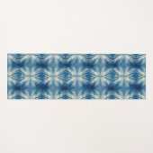 Shibori Blauwe Tie Dye Japan Traditioneel Patroon  Yogamat (Voorkant (horizontaal))