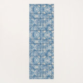 Shibori Blauwe Tie Dye Japan Traditioneel Patroon Yogamat (Achterkant)