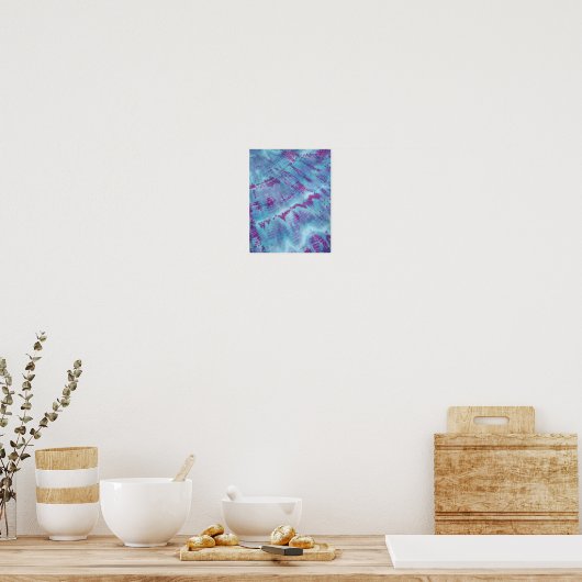 Shibori Blue Bohemian Poster (Keuken)