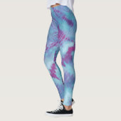 Shibori Blue Paars Pattern Tie Dye Leggings (Links)