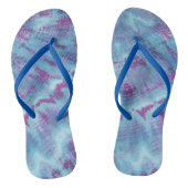 Shibori Blue Paars Tie Dye Pattern Teenslippers (Voetbed)