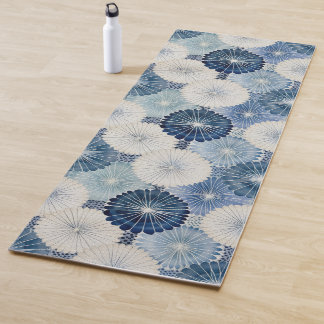 Shibori Blue Tie Dye Japan Traditioneel patroon No Yogamat