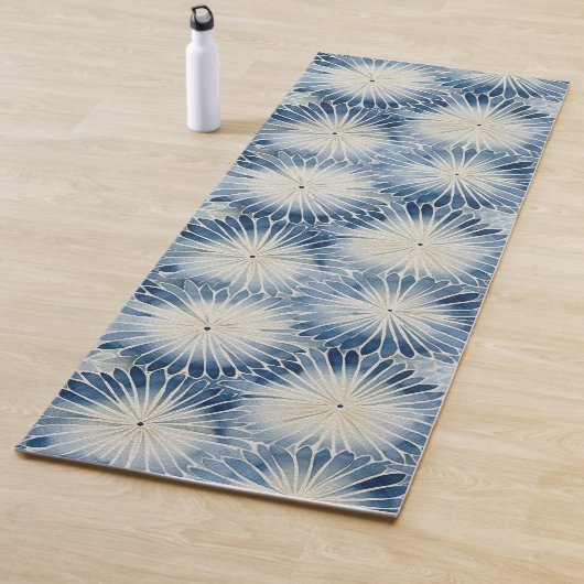 Shibori Blue Tie Dye Japan Traditioneel patroon No Yogamat (In situ)