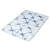 Shibori Blue Tie Dye Triangle Bath Mat (Gekanteld)