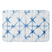 Shibori Blue Tie Dye Triangle Bath Mat (Voorkant)
