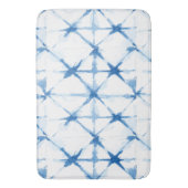 Shibori Blue Tie Dye Triangle Bath Mat (Voorkant Verticaal)