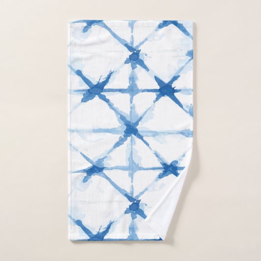 Shibori Blue Tie Dye Triangle Bath Towel Bad Handdoek (Handdoek)