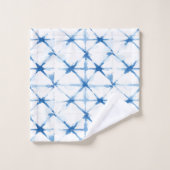 Shibori Blue Tie Dye Triangle Bath Towel Bad Handdoek (Wasdoekje)