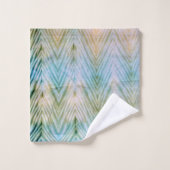 Shibori Dye Blue Chevron Boho Bath Bad Handdoek (Wasdoekje)