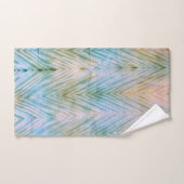 Shibori Dye Blue Chevron Boho Bath Bad Handdoek (Handdoek)