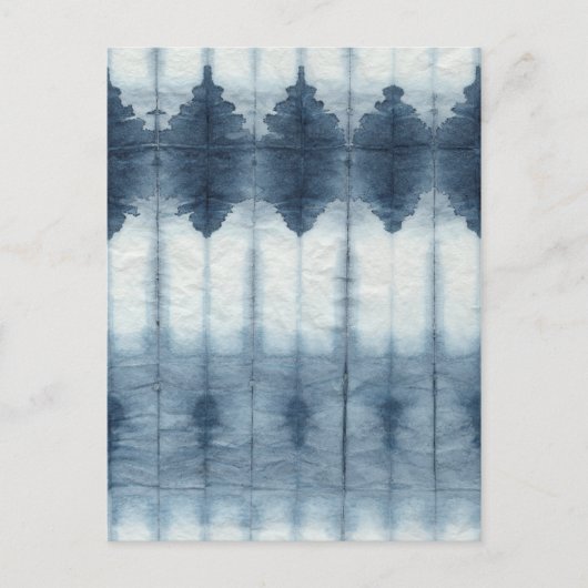 Shibori Indigio Print Briefkaart (Voorkant)