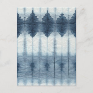 Shibori Indigio Print Briefkaart