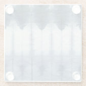 Shibori Indigio Print Glazen Onderzetter (Achterkant)