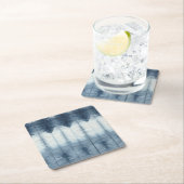 Shibori Indigio Print Kartonnen Onderzetters (Insitu)