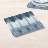 Shibori Indigio Print Kartonnen Onderzetters (Schuin)