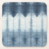 Shibori Indigio Print Kartonnen Onderzetters (Voorkant)