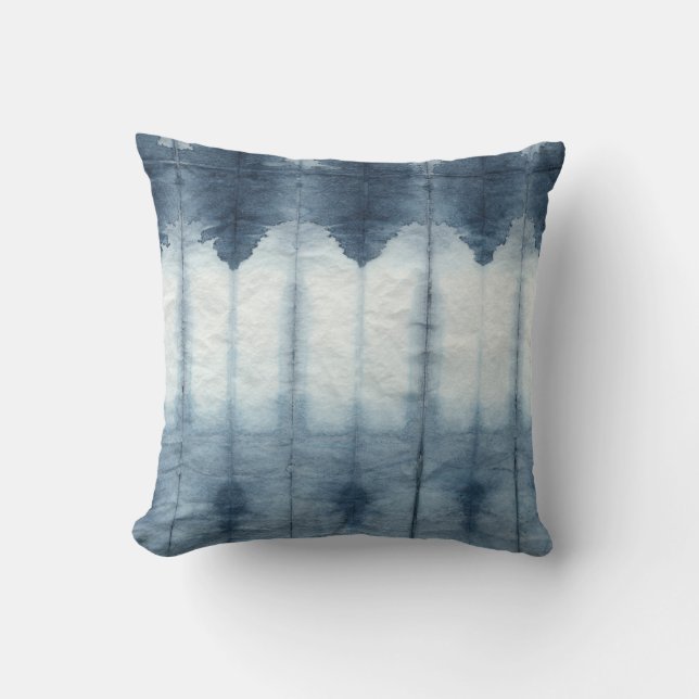 Shibori Indigio Print Kussen (Voorkant)