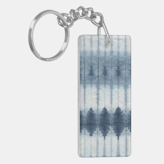 Shibori Indigio Print Sleutelhanger (Voorkant Links)