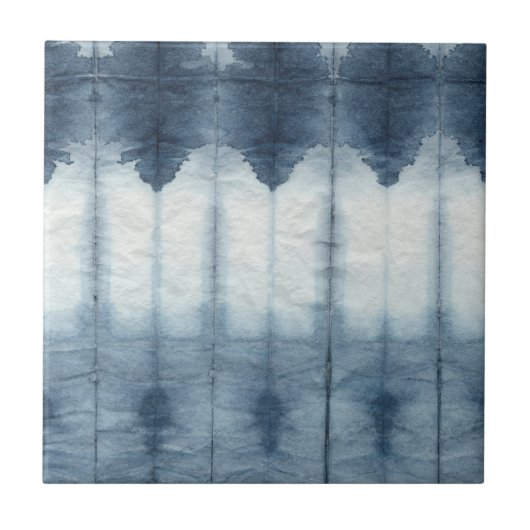 Shibori Indigio Print Tegeltje (Voorkant)
