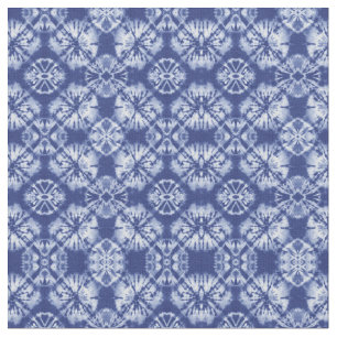 Shibori Indigo Blauwe Tie Dye Abstract Patroon Stof