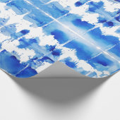 Shibori indigo blue cadeaupapier (Hoek)