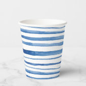 Shibori indigo blue stripes Japanse dye Papieren Bekers (Voorkant)