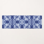 Shibori Indigo Blue Tie Dye Abstract Yogamat (Voorkant (horizontaal))