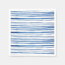 Shibori indigo blue waterverf strepen patroon servet